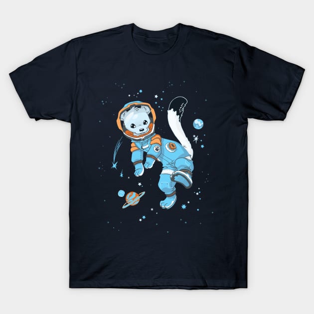 Space Ermine T-Shirt by Dooomcat